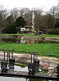 borehole drilling near pond